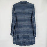 women Prana Dyri Shirt Dress Blue White Dress XL