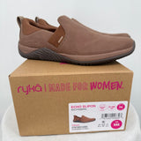 women Ryka Echo Leather Slip On Western Brown Shoes 9