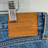 women Levi's Premium Distressed Wedgie Straight Blue Jeans 33