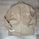 women BCBGeneration NWT Vegan Leather Blazer Latte Jacket XL