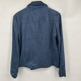 women Kut NWT Eveline Vegan Suede Moto Jacket Dusty Blue Jacket XL