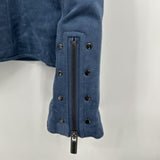 women Kut NWT Eveline Vegan Suede Moto Jacket Dusty Blue Jacket XL