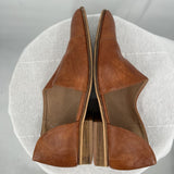 women Catherine Malandrino Swan Leather D'Orsay Flats Cognac Brown Shoes 8