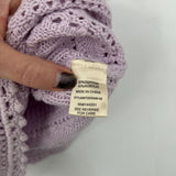 women Sincerely Jules Cropped Crochet Lavender Knit Top S