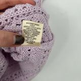 women Sincerely Jules Cropped Crochet Lavender Knit Top S