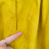 women Dance Centre Suede Straight Leg Pants Mustard Yellow Vintage 6