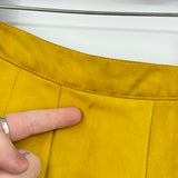 women Dance Centre Suede Straight Leg Pants Mustard Yellow Vintage 6