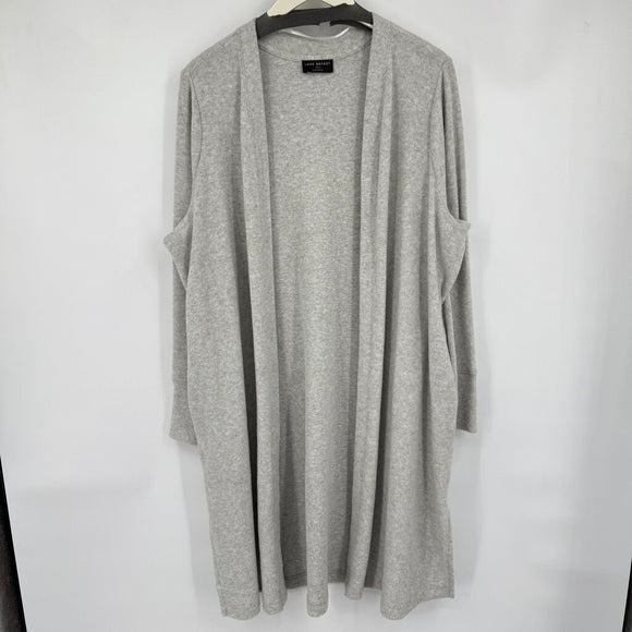 women Lane Bryant Open Front Cardigan Gray Sweater 18/20