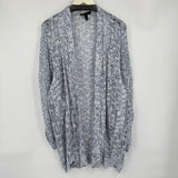 women Lane Bryant Open Front Cardigan Blue Sweater 26/28