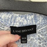 women Lane Bryant Open Front Cardigan Blue Sweater 26/28