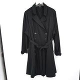 women Torrid Double Breasted Trench Black Coat 3/3X