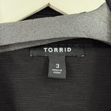 women Torrid Double Breasted Trench Black Coat 3/3X