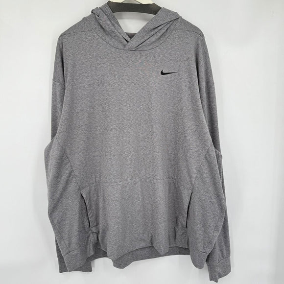 men Nike Dri-Fit Hoodie Gray Sweatshirt XXL