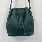 women Portland Leather Goods Small Bucket Bag Lagoon Green Blue Purse