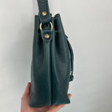 women Portland Leather Goods Small Bucket Bag Lagoon Green Blue Purse