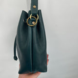 women Portland Leather Goods Small Bucket Bag Lagoon Green Blue Purse