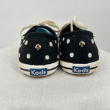 women Kate Spade x Keds Polka Dot Kicks Black White Shoes 8.5