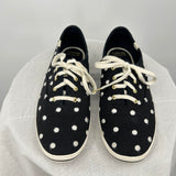 women Kate Spade x Keds Polka Dot Kicks Black White Shoes 8.5