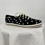 women Kate Spade x Keds Polka Dot Kicks Black White Shoes 8.5