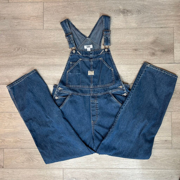 women Old Navy Vintage Denim Overalls Blue Jeans L