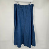women J. Jill Denim Maxi Blue Skirt L