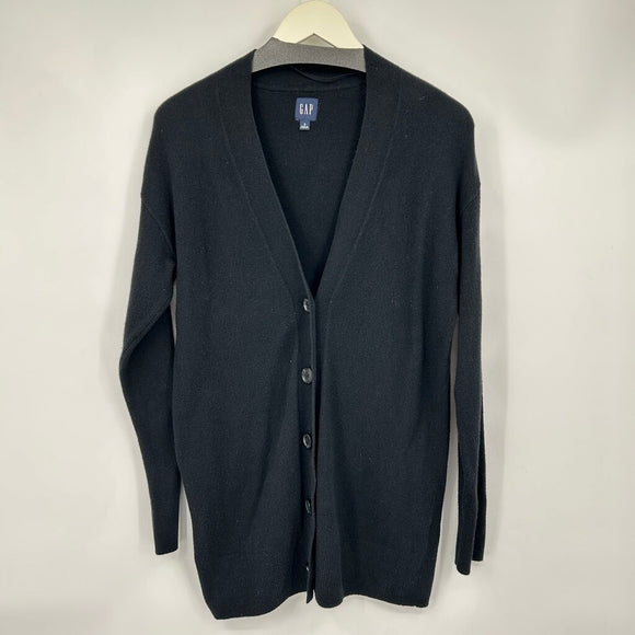 women Gap Long Cardigan Black Sweater S