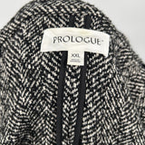 women Prologue Tweed Black & White Coat XXL