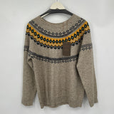 women Weatherproof NWT Fair Isle Crewneck Oatmeal Yellow Sweater XL