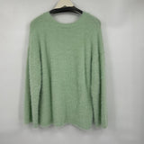 women Lane Bryant NWT Fuzzy Crewneck Aqua Sweater 18/20