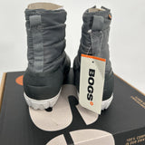 women Bogs NWT Casual Winter Zip Boots Black Gray Shoes 7
