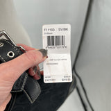 women Coach NWT Canvas Monogram Hippie Shoulder Bag Black Purse 11" x 10.25" x 1.5"