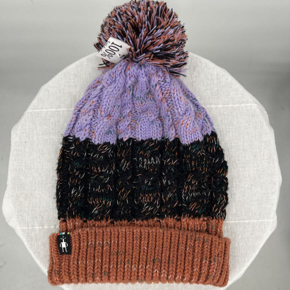 women Smartwool NWT Isto Retro Beanie Purple Black Ruse Hat