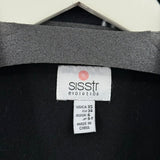 women Sisstr Plaid Shirt Jacket Black Tan White Jacket XS