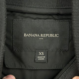 women Banana Republic Factory Quilted Full Zip Black Jacket XS