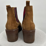 women Cecelia Gemma Suede Wedge Boots Honey Shoes 8