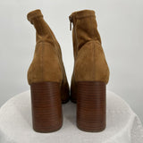 women Steve Madden Touchdown Heeled Booties Chestnut Brown Shoes 9