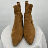 women Steve Madden Touchdown Heeled Booties Chestnut Brown Shoes 9