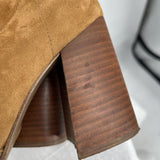 women Steve Madden Touchdown Heeled Booties Chestnut Brown Shoes 9