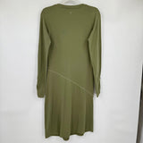 women Athleta Sunburst Organic Cotton Nectar Green Dress ST