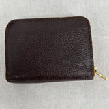 women Portland Leather Goods Small Leather Zip Wallet Coldbrew Purse 3.5"x4.75"x1"
