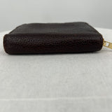 women Portland Leather Goods Small Leather Zip Wallet Coldbrew Purse 3.5"x4.75"x1"
