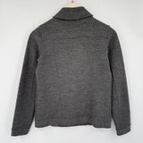 women Eileen Fisher Knit Double Breasted Merino Gray Jacket SP
