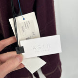 women ASTR NWT Rue Plaid Wine Dress M