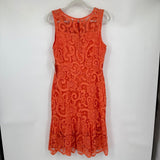 women Nanette Nanette Lepore NWT Lace Vivid Coral Orange Dress 8