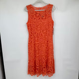 women Nanette Nanette Lepore NWT Lace Vivid Coral Orange Dress 8