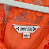 women Nanette Nanette Lepore NWT Lace Vivid Coral Orange Dress 8