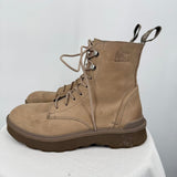 women Sorel Hi Line Lace Boot Taupe Shoes 8.5
