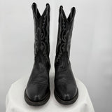 men Laredo Leather Cowboy Boots Black Gray White Shoes M7.5/W9