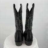 men Laredo Leather Cowboy Boots Black Gray White Shoes M7.5/W9