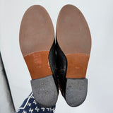 women Tory Burch Derby Mid Riding Boots Black Shoes 7.5